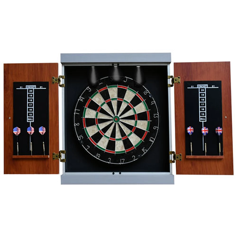 Hathaway Geneva Dart Board and Cabinet Set