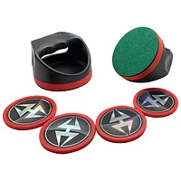 Hathaway 4" Striker and 3" Puck Air Hockey Set - Black/Red