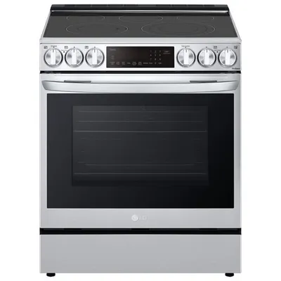 LG 30" Convection Slide-In Electric Air Fry Range (LSEL6335F) - Stainless - Open Box - Scratch & Dent