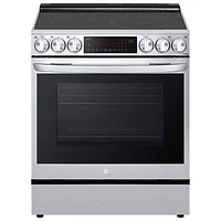 LG 30" Convection Slide-In Electric Air Fry Range (LSEL6335F) - Stainless - Open Box - Scratch & Dent