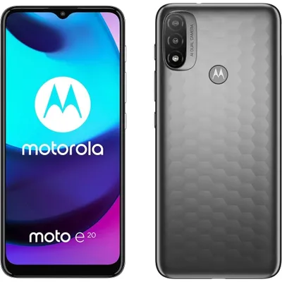 Motorola Moto E20 (32GB/2GB RAM) International Model - GSM Unlocked Smartphone - Graphite Gray - Brand New