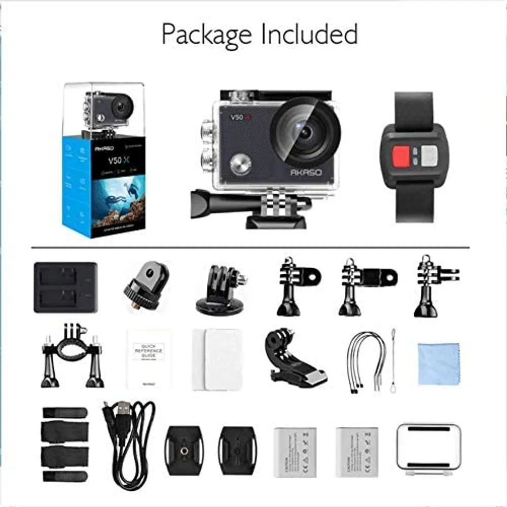 Akaso V50X 4K Action Camera with Waterproof Case - 20MP