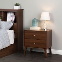 Milo Modern 2-Drawer Nightstand - Cherry