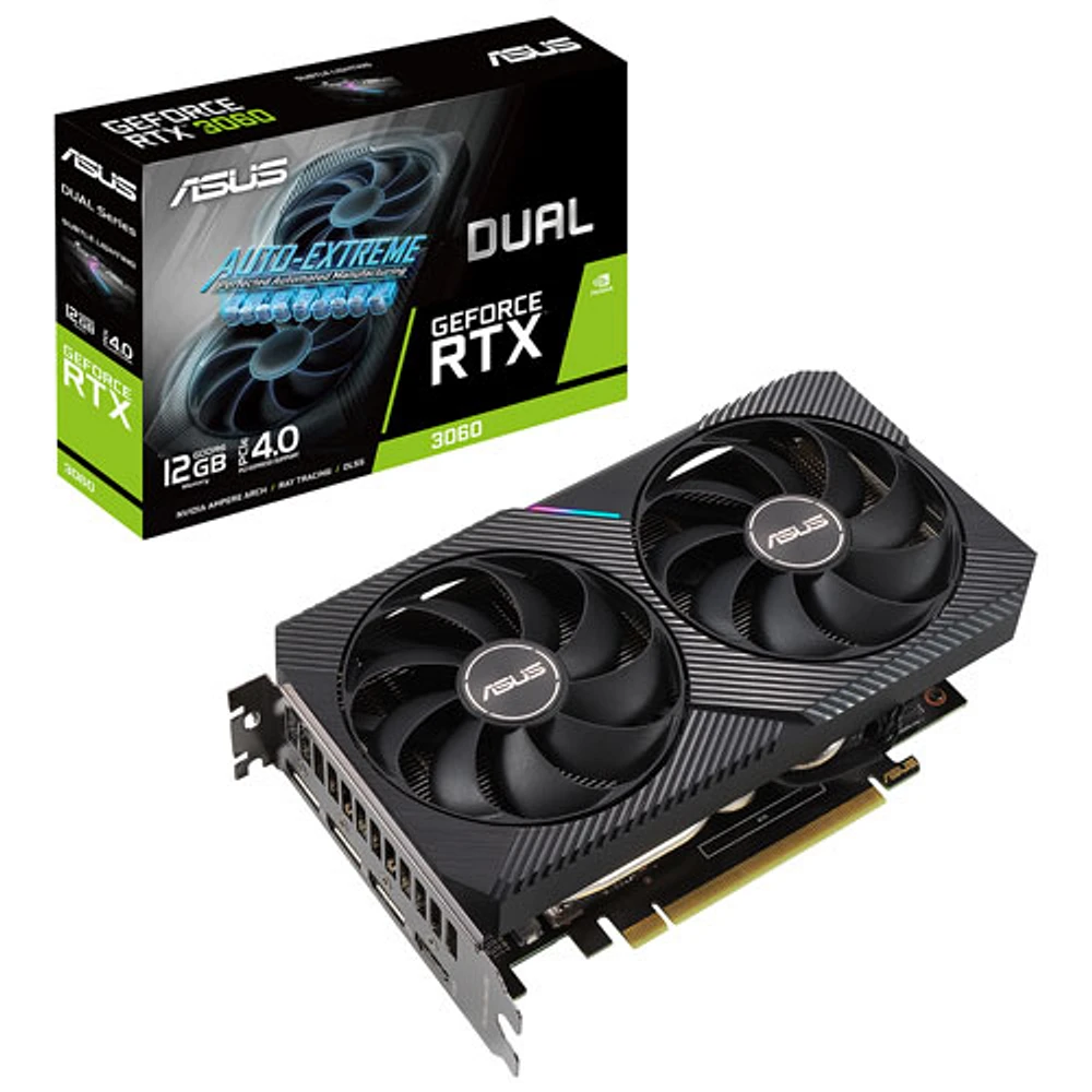 ASUS Dual NVIDIA GeForce RTX 3060 V2 12GB GDDR6 Video Card