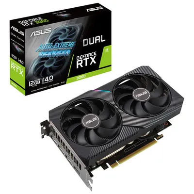 ASUS Dual NVIDIA GeForce RTX 3060 V2 12GB GDDR6 Video Card