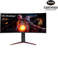 Open Box - LG UltraGear 34" 1440p WQHD 144Hz 1ms GTG Curved IPS LED G-Sync Gaming Monitor (34GP950G-B) - Black