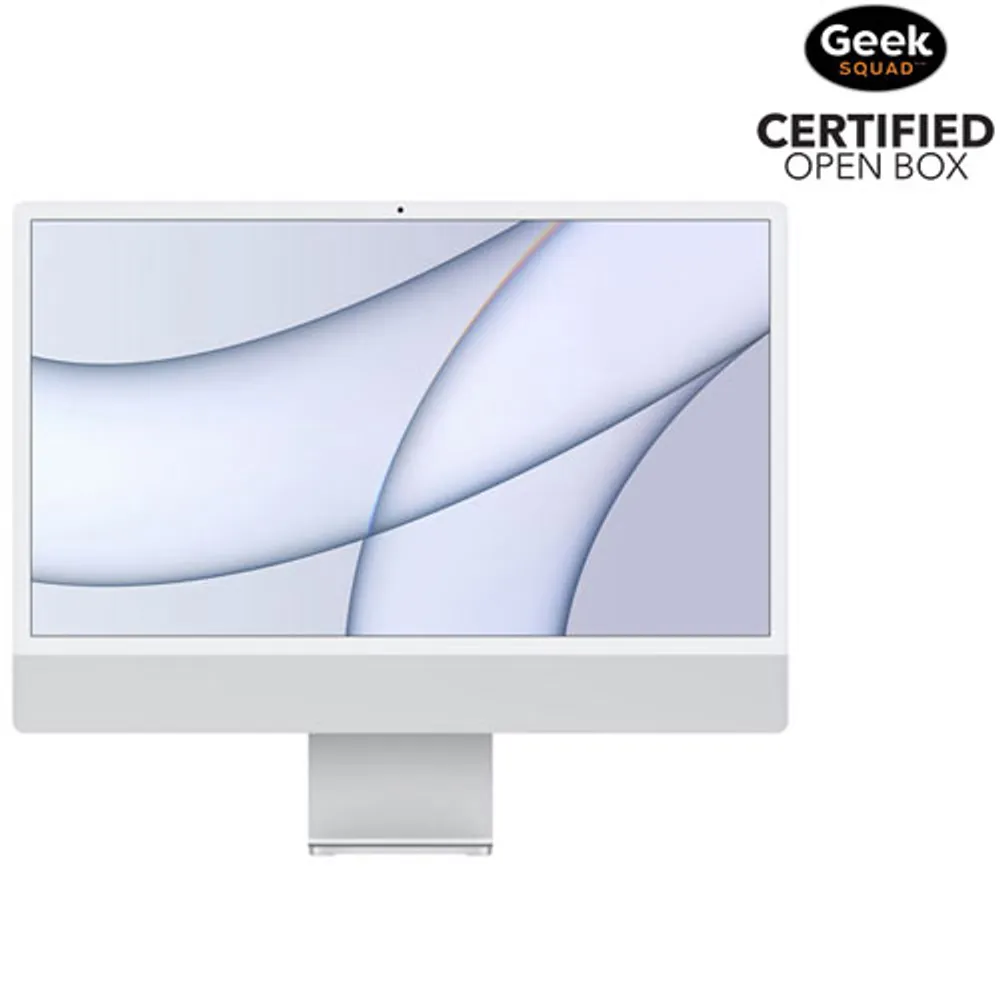 Open Box - Apple iMac 24" (Spring 2021) - Silver (Apple M1 Chip / 8-Core GPU / 512GB SSD / 8GB RAM) - English