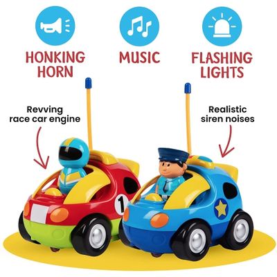 The Bigly Brothers RC Car, RC truck , toys Cartoon Police Car and Race Car  Radio Control