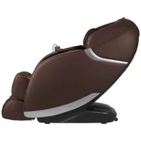 Fauteuil de massage à inclinaison complète 2D Zero Gravity d'Insignia - Brun/Bordure argentée