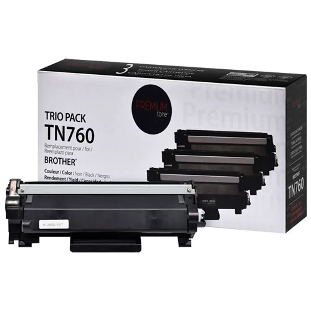 Premium Tone Black Toner Cartridge Compatible with Brother (TN760