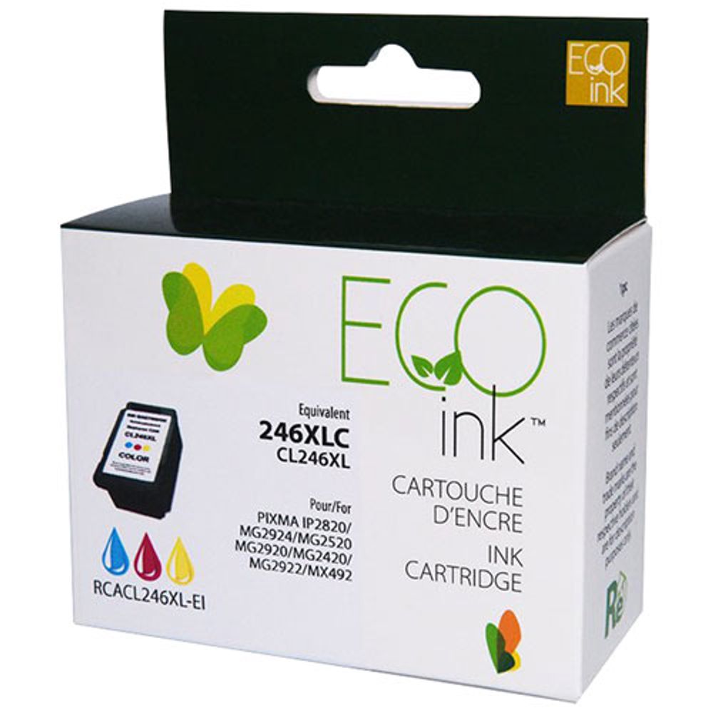 Eco Ink Colour Remanufactured Ink Cartridge Compatible with Canon (CL246XL)