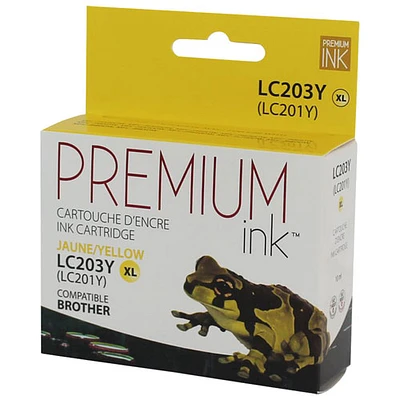 Cartouche d'encre jaune Premium Ink compatible avec Brother (LC203YS)