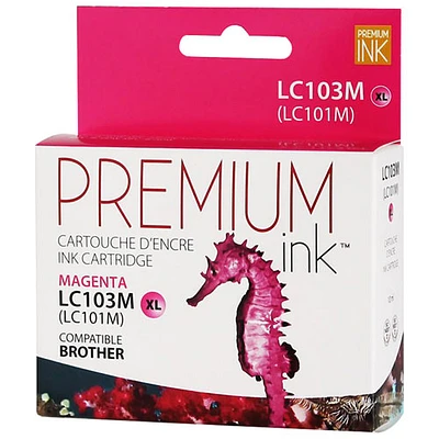 Premium Ink Magenta Ink Cartridge Compatible with Brother (LC103MS)