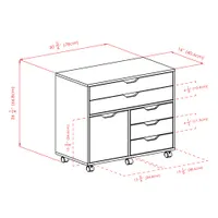 Halifax 5-Drawer Mobile Storage Cabinet