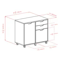 Halifax 3-Drawer Mobile Storage Cabinet