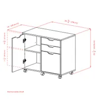 Halifax 3-Drawer Mobile Storage Cabinet