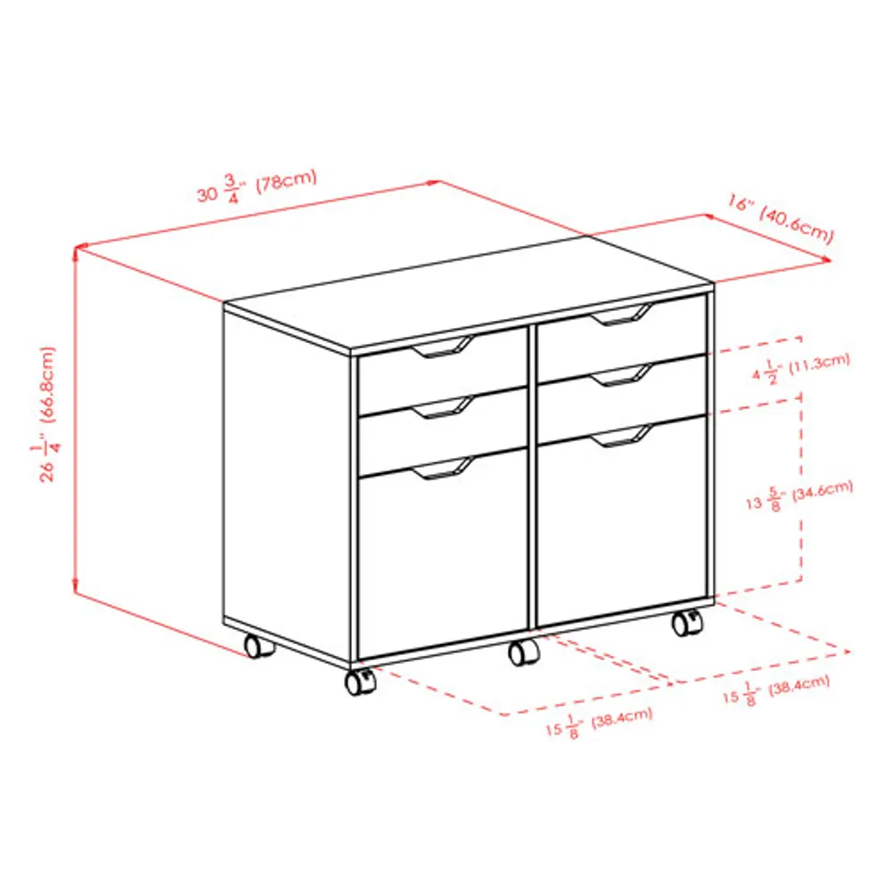 Halifax 4-Drawer Mobile Storage Cabinet