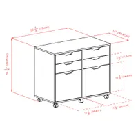 Halifax 4-Drawer Mobile Storage Cabinet