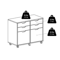 Halifax 4-Drawer Mobile Storage Cabinet