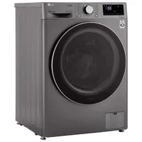 LG 2.6 Cu. Ft. High Efficiency Front Load Steam Washer (WM1455HPA) - Platinum Steel