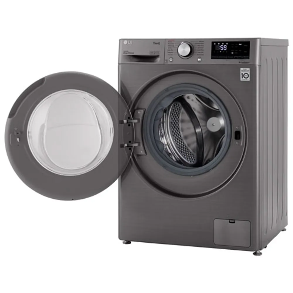 LG 2.6 Cu. Ft. High Efficiency Front Load Steam Washer (WM1455HPA) - Platinum Steel