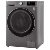 LG 2.6 Cu. Ft. High Efficiency Front Load Steam Washer (WM1455HPA) - Platinum Steel