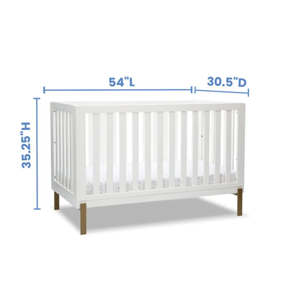 Lit de bébé convertible 4-en-1 Hendrix de Delta Children - Blanc