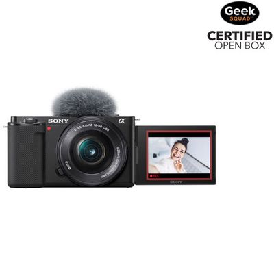 Open Box - Sony Alpha ZV-E10 APS-C Mirrorless Vlog Camera with 16-50mm Lens Kit - Black