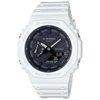 Casio G-Shock 48.5mm Men's Chronograph Sport Watch - White/Black