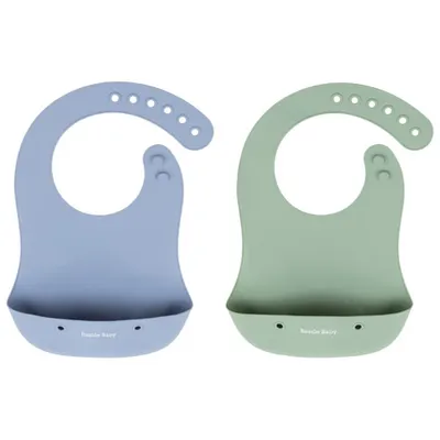 Bazzle Baby Foodie Silicone Baby Bib - 2-Pack