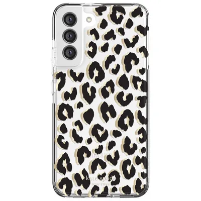 kate spade new york Fitted Hard Shell Case for Galaxy S22+ (Plus) - Leopard Black