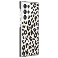 kate spade new york Fitted Hard Shell Case for Galaxy S22 Ultra - Leopard Black