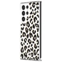 kate spade new york Fitted Hard Shell Case for Galaxy S22 Ultra - Leopard Black