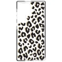 kate spade new york Fitted Hard Shell Case for Galaxy S22 Ultra - Leopard Black