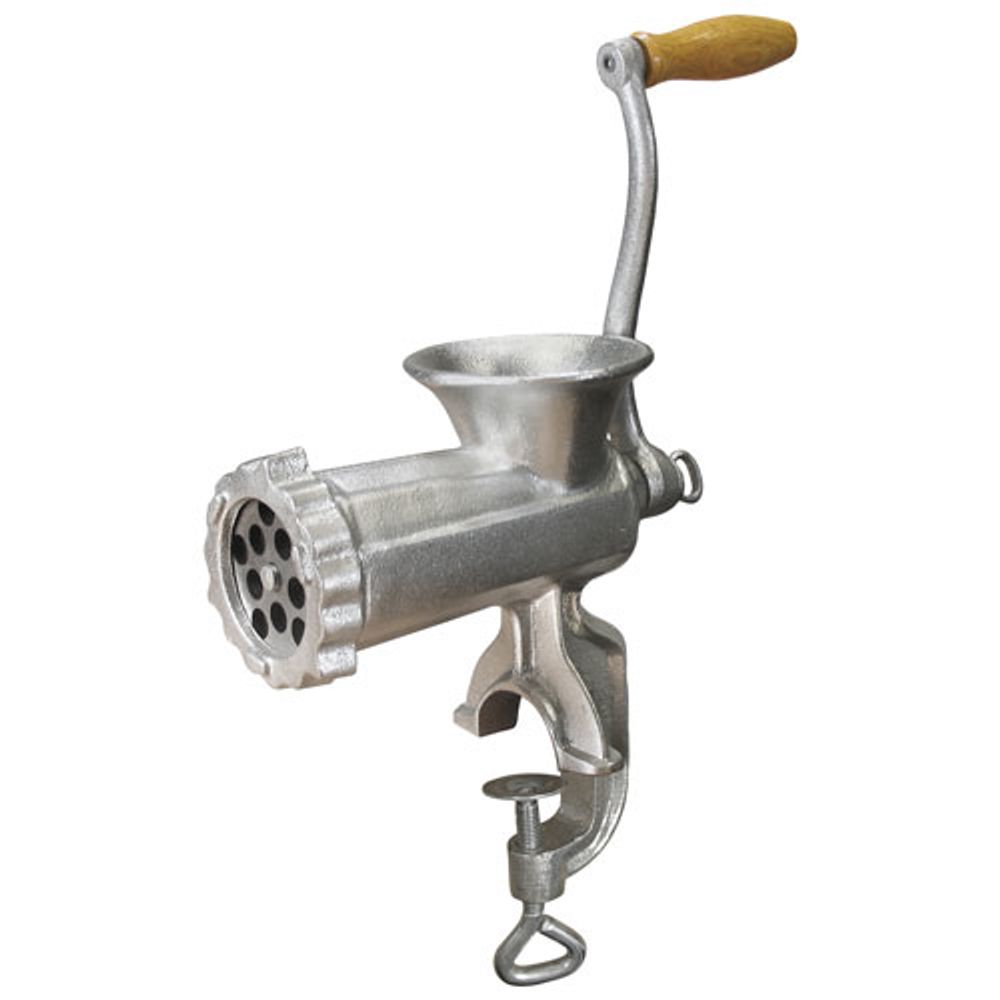 Weston #10 Manual Meat Grinder & Sausage Stuffer - Silver