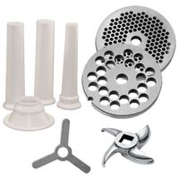 Weston #10 Manual Meat Grinder & Sausage Stuffer - Silver