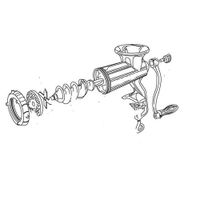 Weston #10 Manual Meat Grinder & Sausage Stuffer - Silver