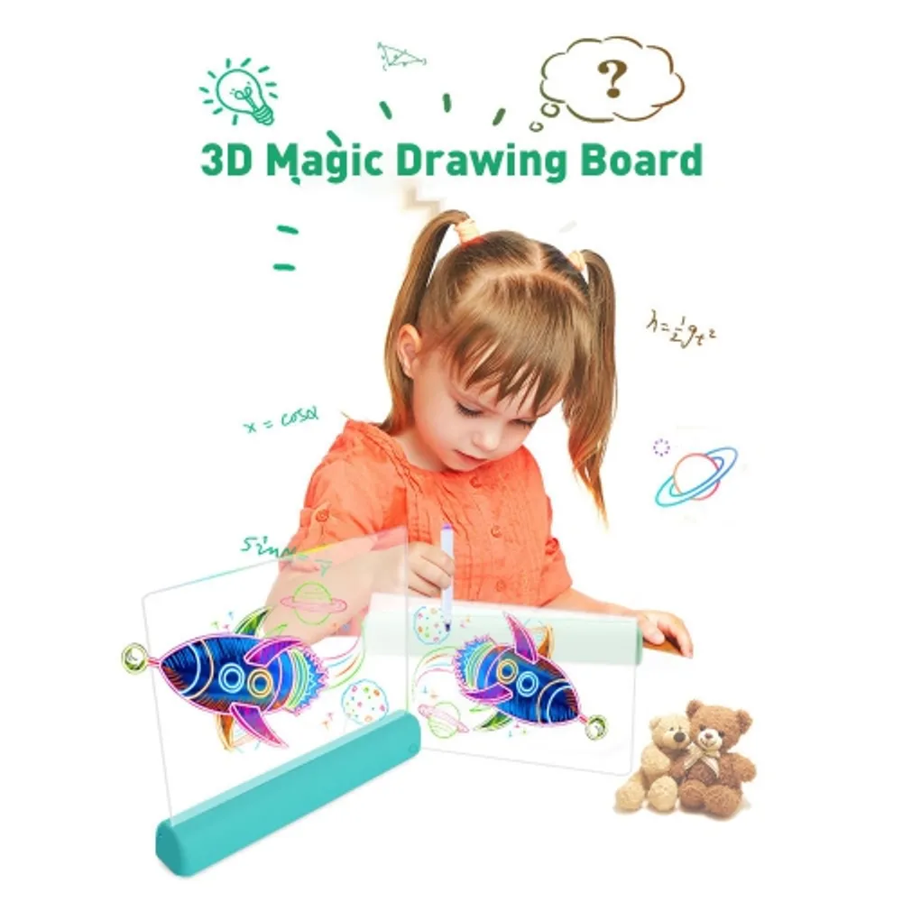 SAVEONMANY 3D Magic Pad, Light Up Drawing Board