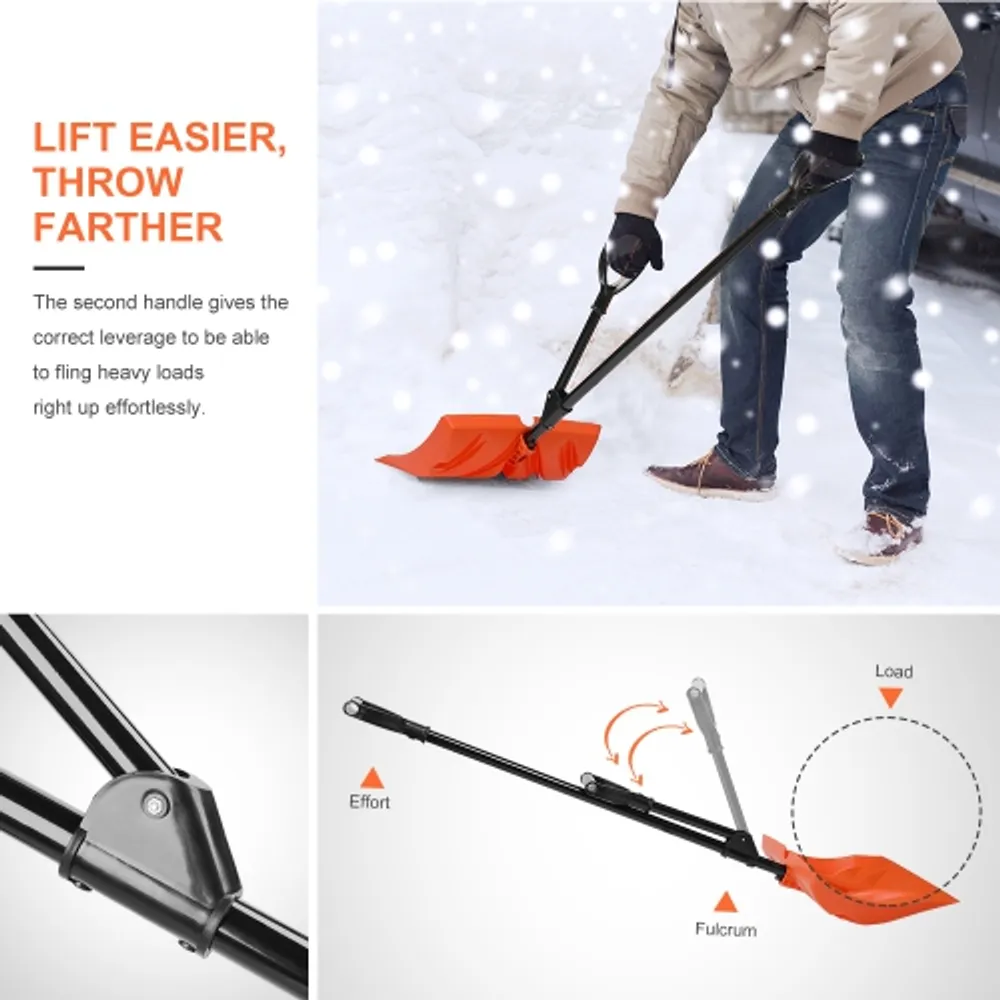 Costway Shovel Extendable Shovel Compact Snow Removal Tool