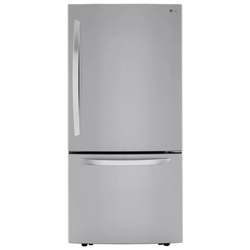 LG 33" 25.5 Cu. Ft. Bottom Freezer Refrigerator with LED Lighting (LRDCS2603S) - Stainless Steel