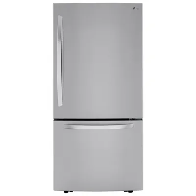 LG 33" 25.5 Cu. Ft. Bottom Freezer Refrigerator with LED Lighting (LRDCS2603S) - Stainless Steel