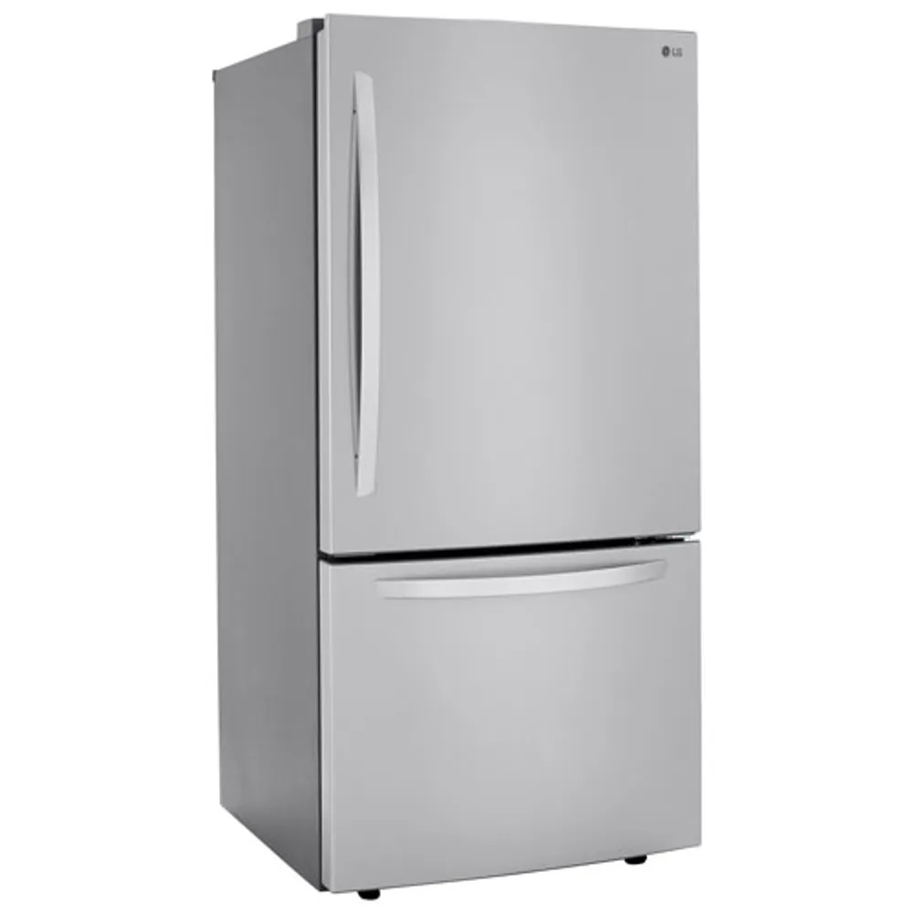 LG 33" 25.5 Cu. Ft. Bottom Freezer Refrigerator with LED Lighting (LRDCS2603S) - Stainless Steel