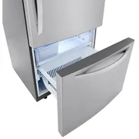 LG 33" 25.5 Cu. Ft. Bottom Freezer Refrigerator with LED Lighting (LRDCS2603S) - Stainless Steel