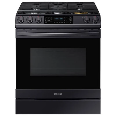 Samsung 30" Slide-In Gas Air Fry Range (NX60T8511SG/AA) -Black Stainless - Open Box - Perfect Condition