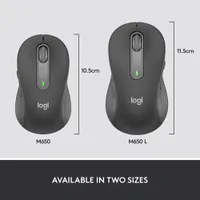 Logitech Signature M650 L (Large) Wireless Optical Mouse - Graphite