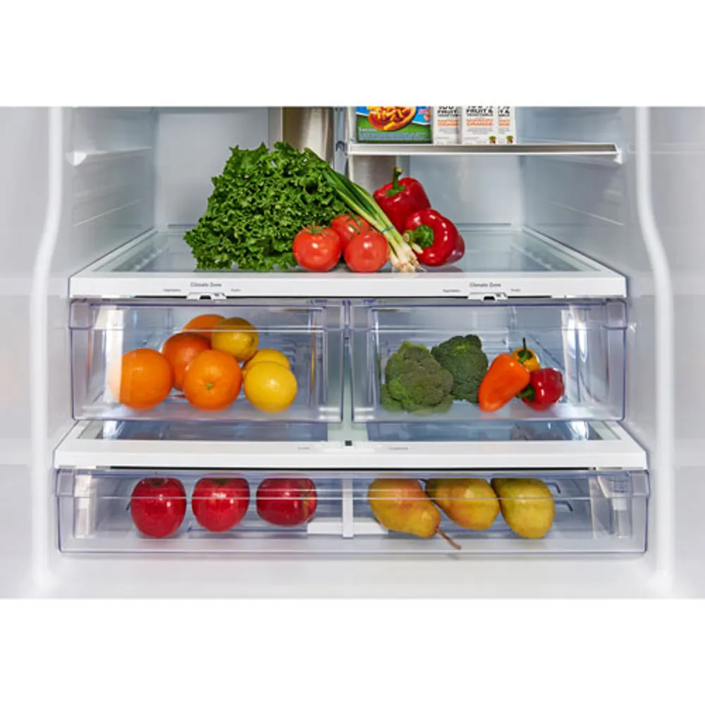 GE 33" 18 Cu. Ft. French Door Refrigerator with Water & Ice Dispenser (PYE18HYRKFS) - Stainless Steel