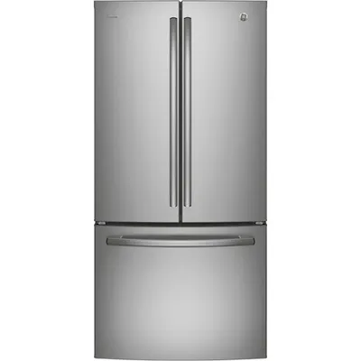 GE 33" 25 Cu. Ft. French Door Refrigerator with Water & Ice Dispenser (PNE25NYRKFS) - Stainless Steel