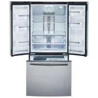 GE 33" 25 Cu. Ft. French Door Refrigerator with Water & Ice Dispenser (PNE25NYRKFS) - Stainless Steel