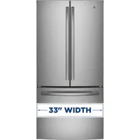 GE 33" 25 Cu. Ft. French Door Refrigerator (GNE25DYRKFS) - Stainless Steel