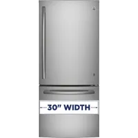 GE 30" 21 Cu. Ft. Bottom Freezer Refrigerator (GDE21DYRKFS) - Stainless Steel